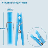 100Pcs Blue Clothes Pins for Baby Shower Game Mini Premium Plastic Clothespins Small Baby Shower Decorations for Party Gender Reveal Game DIY Blue