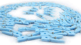100Pcs Blue Clothes Pins for Baby Shower Game Mini Premium Plastic Clothespins Small Baby Shower Decorations for Party Gender Reveal Game DIY Blue
