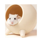 Semi-closed Keep Warm Burrowing Comfortable Hamster Large Hideout for Hedgehog Chinchilla Bear Dragon nest Hamster Accessories Pink