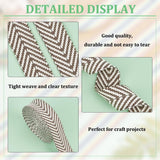 5 Yards Polycotton Jacquard Arrow Ribbon Clothes Accessories Olive 1-1/2 inch(38mm) - Side View