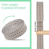 5 Yards Polycotton Jacquard Arrow Ribbon Clothes Accessories Olive 1-1/2 inch(38mm) - Top-Down View