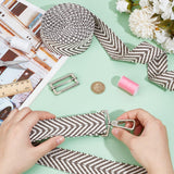 5 Yards Polycotton Jacquard Arrow Ribbon Clothes Accessories Olive 1-1/2 inch(38mm) - Rear View