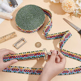 5 Yards Polycotton Jacquard Arrow Ribbon Clothes Accessories Olive 1-1/2 inch(38mm)