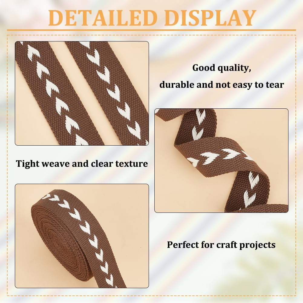 5 Yards Polycotton Jacquard Arrow Ribbon Clothes Accessories Olive 1-1/2 inch(38mm)