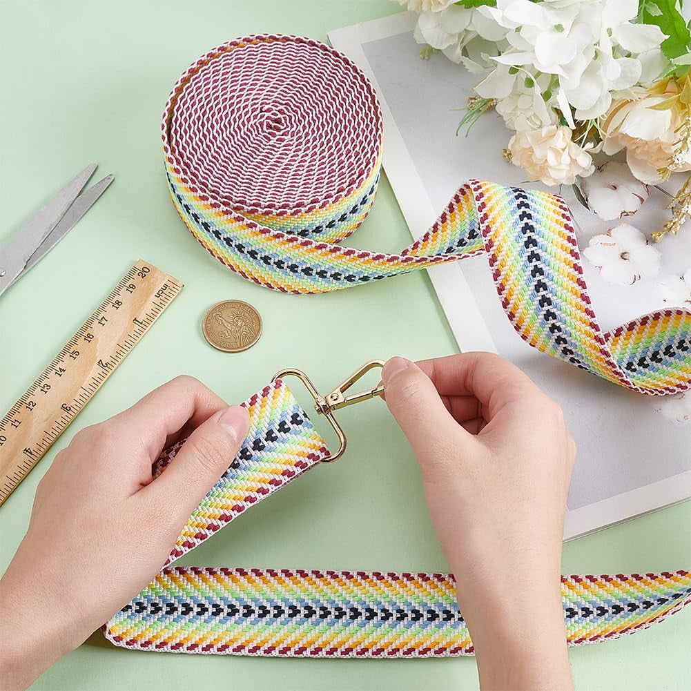 5 Yards Polycotton Jacquard Arrow Ribbon Clothes Accessories Olive 1-1/2 inch(38mm)