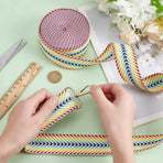5 Yards Polycotton Jacquard Arrow Ribbon Clothes Accessories Olive 1-1/2 inch(38mm)