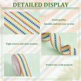 5 Yards Polycotton Jacquard Arrow Ribbon Clothes Accessories Olive 1-1/2 inch(38mm) - Top-Down View
