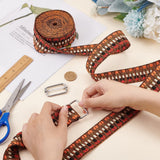 5 Yards Polycotton Jacquard Arrow Ribbon Clothes Accessories Olive 1-1/2 inch(38mm) - Extra Image