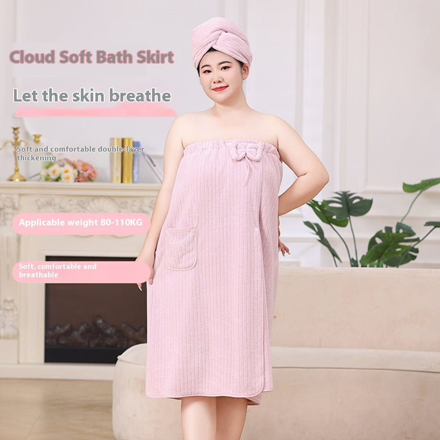 Bath Towel Wrap Women Plus Size - Adjustable Soft Microfiber Shower After Body Wraps with Hair Drying Towel Absorbent & Quick Drying for Gym Shower, Beach, Spa, Sauna Purple