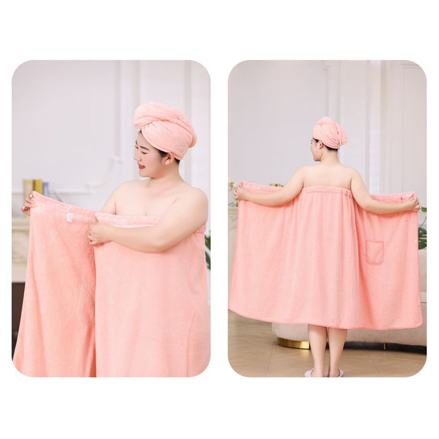 Bath Towel Wrap Women Plus Size - Adjustable Soft Microfiber Shower After Body Wraps with Hair Drying Towel Absorbent & Quick Drying for Gym Shower, Beach, Spa, Sauna Purple
