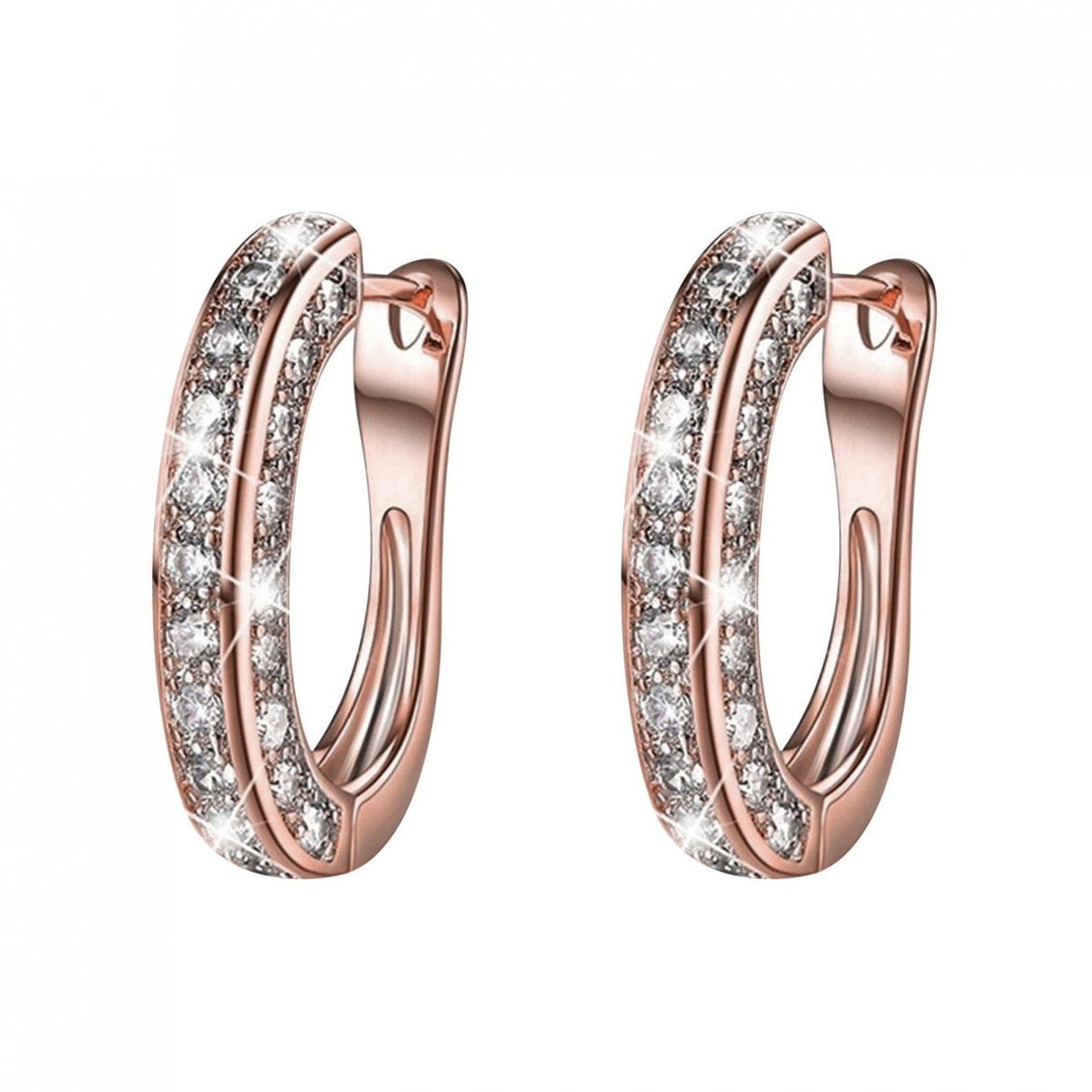 925 Hoop Earrings for Women Silver Women Hoop Earrings Set with GH Created Moissanite gold
