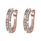 925 Hoop Earrings for Women Silver Women Hoop Earrings Set with GH Created Moissanite gold