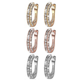 925 Hoop Earrings for Women Silver Women Hoop Earrings Set with GH Created Moissanite gold