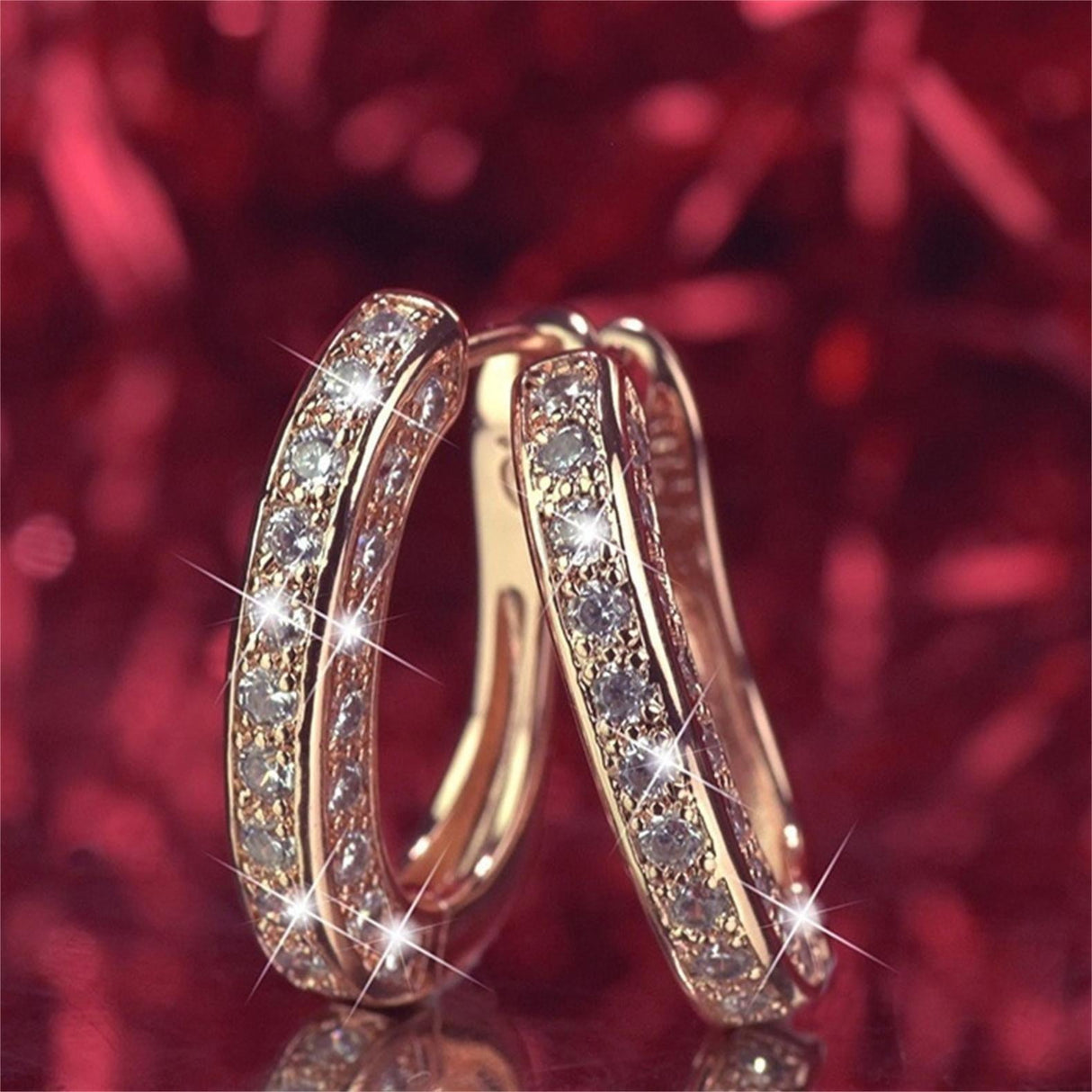 925 Hoop Earrings for Women Silver Women Hoop Earrings Set with GH Created Moissanite gold