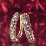 925 Hoop Earrings for Women Silver Women Hoop Earrings Set with GH Created Moissanite gold