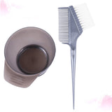 2Pcs Tinting Bowl with Handle Plastic Hair Coloring Bowl Dyeing Scale Bowl for Home Salon (Random Color) 15×8.3CM As Shown - Front View