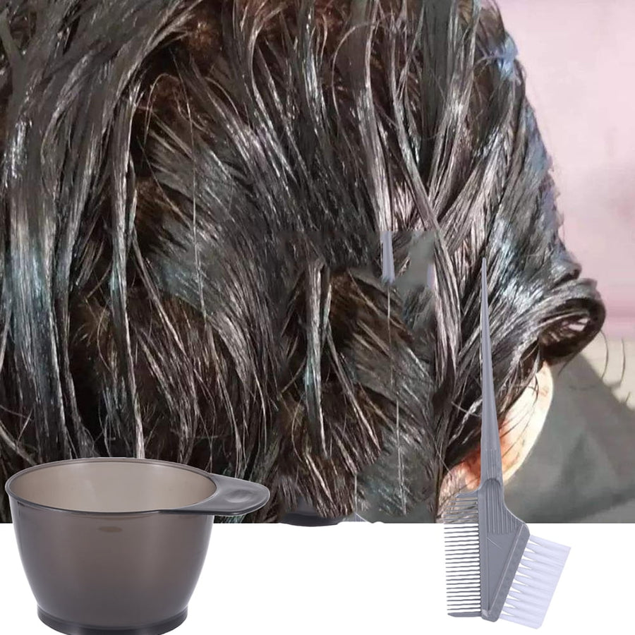 2Pcs Tinting Bowl with Handle Plastic Hair Coloring Bowl Dyeing Scale Bowl for Home Salon (Random Color) 15×8.3CM As Shown