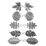 5pcs Metal Leaf Sweater Clips Cinch Clips for Cardigans Dress Shawls Collar Accessories 9.00X1.80X0.70CM Silver