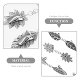 5pcs Metal Leaf Sweater Clips Cinch Clips for Cardigans Dress Shawls Collar Accessories 9.00X1.80X0.70CM Silver