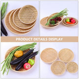 Set of 3 Shallow Baskets with Woven Trays - Multi-Purpose Fruit, Vegetable, Dessert Serving and Wall Decor Traditional Chinese Style - 45-Degree Angle
