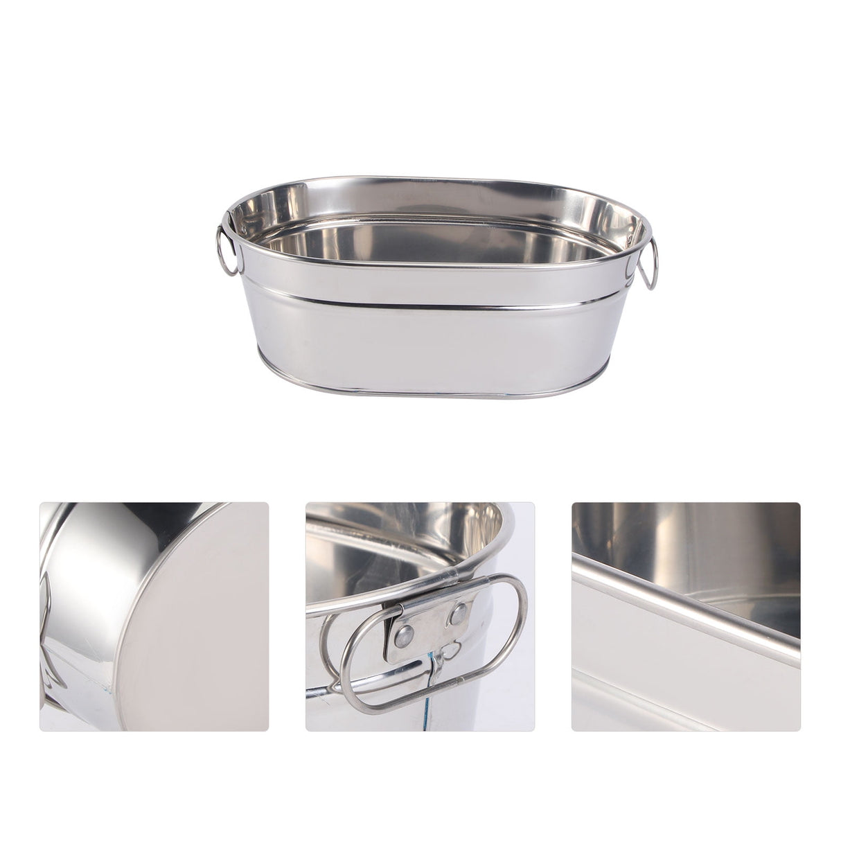 Large Capacity Stainless Steel Seafood Bucket for Serving Seafood in Restaurants and Home Tableware 1 Piece