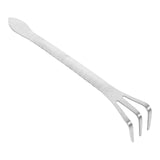 Stainless Steel Rake Cultivator for Gardening 3-Prong Bonsai Root Rake Tool rake for Loosening Soil soil loosening tool in Small Gardens 24.50X3.50X3.50CM Silver
