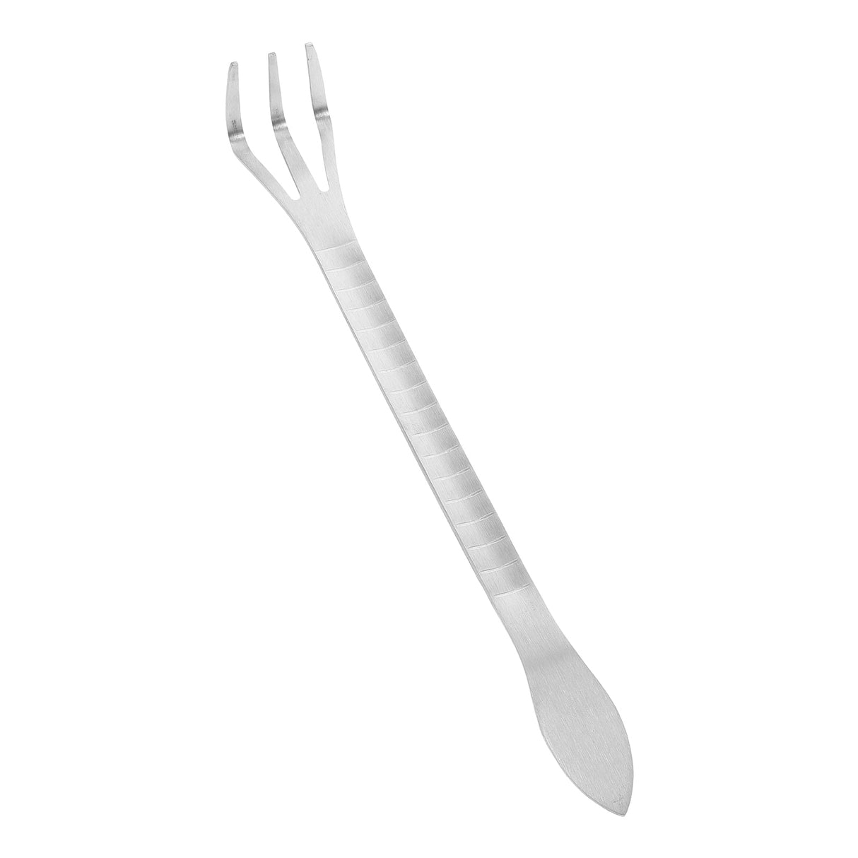 Stainless Steel Rake Cultivator for Gardening 3-Prong Bonsai Root Rake Tool rake for Loosening Soil soil loosening tool in Small Gardens 24.50X3.50X3.50CM Silver