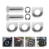 Universal Motorcycle Foot Peg Mounting Pins Kit Motorcycle Foot Pegs Foot Pegs Mount Bolt Pins Washers Kit Compatible compatible for motorcycle 3.00X1.10X1.10CM Silver - Side View