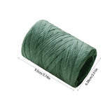 Raffia Ribbon, Christmas Gift Wrapping Raffia Paper String Ribbon Packing Paper Twine for Craft DIY Supply Christmas, 328ft Green - Side View