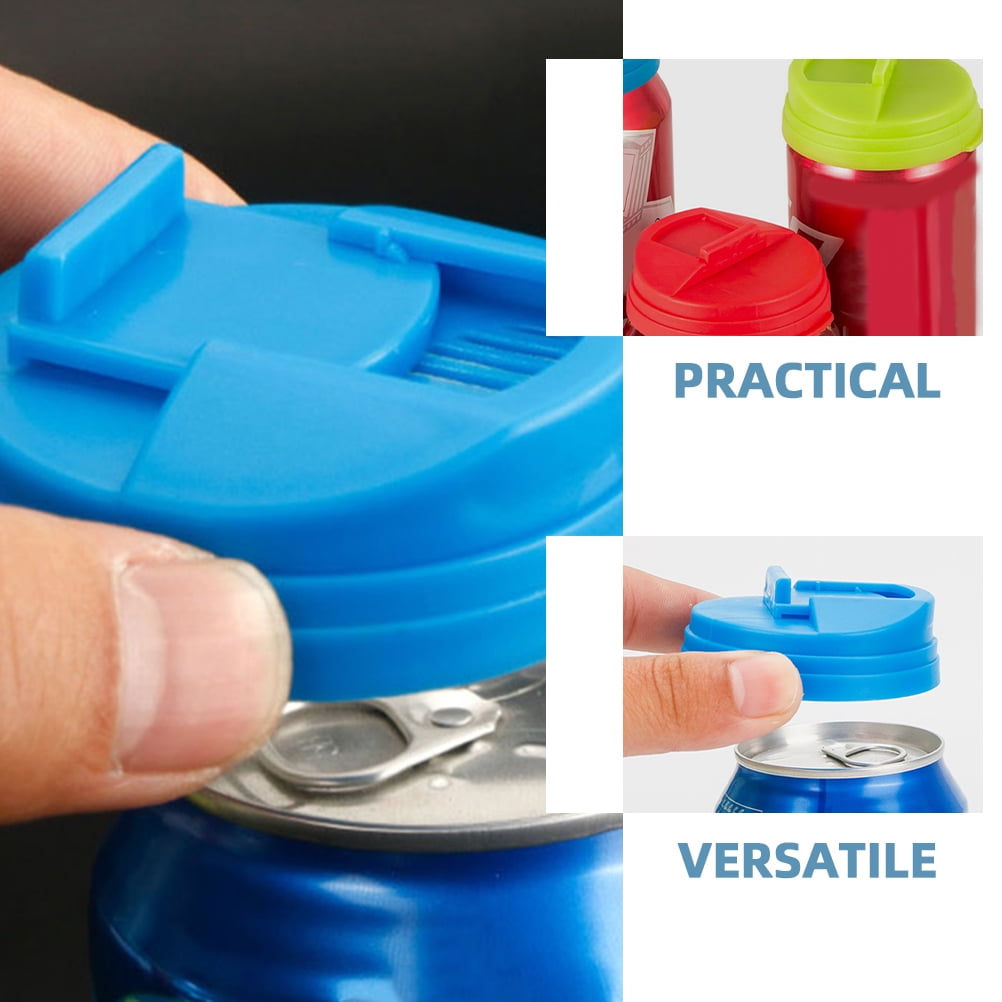 4pcs Soda Can Lids Plastic Leakproof Soda Can Covers Sealing Soda Can Covers 5.80X5.80X1.60CM Assorted Color