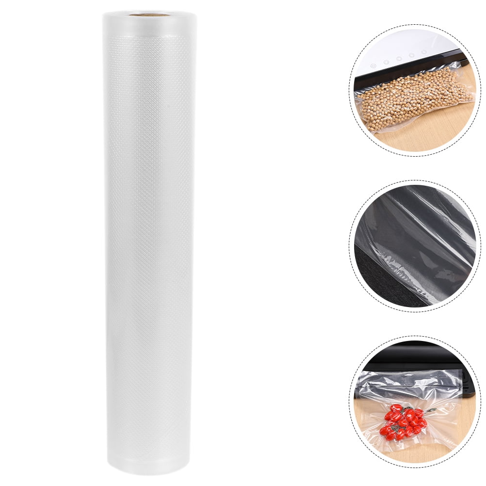 Vacuum Sealer Bags 2 Rolls Transparent Food Storage Bags 196.5x11x0.04 Inches and Reusable 500.00X28.00X0.10CM Transparent