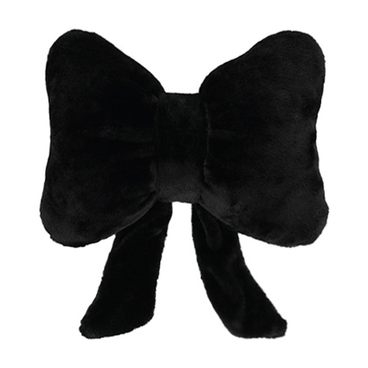 Bow Shaped Throw Pillow Soft Stuffed Bow Christmas Decorations Soft Furry Bow Throw Pillows Cute Bowknot Plush Pillow Home Decor for Couch Living Room Bed Black