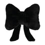 Bow Shaped Throw Pillow Soft Stuffed Bow Christmas Decorations Soft Furry Bow Throw Pillows Cute Bowknot Plush Pillow Home Decor for Couch Living Room Bed Black