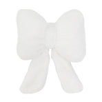Bow Shaped Throw Pillow Soft Stuffed Bow Christmas Decorations Soft Furry Bow Throw Pillows Cute Bowknot Plush Pillow Home Decor for Couch Living Room Bed White