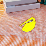 Letter Opener Envelope Slitter, Envelope Opener, Mail Opener, Wrapping Paper Cutter, Package Opener Yellow - Rear View