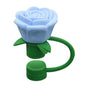 Rose Straw Toppers 10mm, Pink Flower Straw Covers Straw Tips for Tumblers Cup Accessories Tumbler Accessories Blue