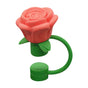 Rose Straw Toppers 10mm, Pink Flower Straw Covers Straw Tips for Tumblers Cup Accessories Tumbler Accessories Orange