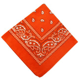 22 inch Cotton Paisley Bandana Multi Colored Set Cowboy Bandana Head Scarf Double-sided for Men & Women Bronze