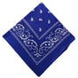 22 inch Cotton Paisley Bandana Multi Colored Set Cowboy Bandana Head Scarf Double-sided for Men & Women Dark Blue