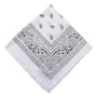 22 inch Cotton Paisley Bandana Multi Colored Set Cowboy Bandana Head Scarf Double-sided for Men & Women White