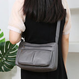 Purses for Women Soft PU Leather Shoulder Bag Ladies Crossbody Purse and handbags Lightweight Pocketbook Gray - Top-Down View