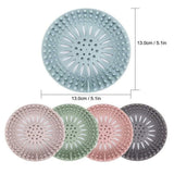 Hair Catcher Shower Drain Covers Protector Silicone Bathtub Hair Stopper Easy to Install and Clean Suit for Bathroom Tub Shower and Sink, 5 Pack Multicolor - Front View