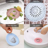 Hair Catcher Shower Drain Covers Protector Silicone Bathtub Hair Stopper Easy to Install and Clean Suit for Bathroom Tub Shower and Sink, 5 Pack Multicolor