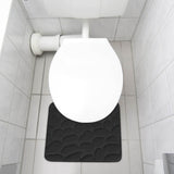 Bathroom Rugs Sets 4 Piece, Non Slip Memory Foam Bathroom Rugs, Machine Wash Bathroom Mat Set, Water Absorbent Bath Rug Set for Tub, Toilet and Floor 40*50cmU/15.7*19.7in 50*80cm/19.7*31.5in 50*100cm/19.7*39.3in lid38*40cm/14.9*15.7in I - Rear View
