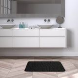 Bathroom Rugs Sets 4 Piece, Non Slip Memory Foam Bathroom Rugs, Machine Wash Bathroom Mat Set, Water Absorbent Bath Rug Set for Tub, Toilet and Floor 40*50cmU/15.7*19.7in 50*80cm/19.7*31.5in 50*100cm/19.7*39.3in lid38*40cm/14.9*15.7in I - Close-Up Angle