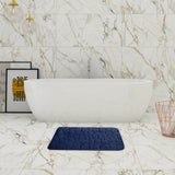 Bathroom Rugs Sets 4 Piece, Non Slip Memory Foam Bathroom Rugs, Machine Wash Bathroom Mat Set, Water Absorbent Bath Rug Set for Tub, Toilet and Floor 40*50cmU/15.7*19.7in 50*80cm/19.7*31.5in 50*100cm/19.7*39.3in lid38*40cm/14.9*15.7in J - Top-Down View