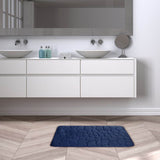 Bathroom Rugs Sets 4 Piece, Non Slip Memory Foam Bathroom Rugs, Machine Wash Bathroom Mat Set, Water Absorbent Bath Rug Set for Tub, Toilet and Floor 40*50cmU/15.7*19.7in 50*80cm/19.7*31.5in 50*100cm/19.7*39.3in lid38*40cm/14.9*15.7in J - 45-Degree Angle