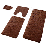 Bathroom Rugs Sets 4 Piece, Non Slip Memory Foam Bathroom Rugs, Machine Wash Bathroom Mat Set, Water Absorbent Bath Rug Set for Tub, Toilet and Floor 40*50cmU/15.7*19.7in 50*80cm/19.7*31.5in 50*100cm/19.7*39.3in lid38*40cm/14.9*15.7in K
