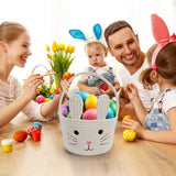 Easter Basket for Boys Girls Easter Bunny Basket with Rabbit Ears, Easter Egg Hunting Basket Easter Baskets for Kids Babies First Easter Gifts A