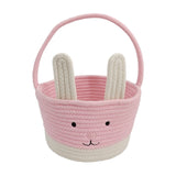 Easter Basket for Boys Girls Easter Bunny Basket with Rabbit Ears, Easter Egg Hunting Basket Easter Baskets for Kids Babies First Easter Gifts B